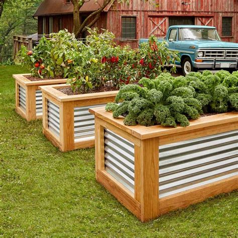 box planters courgated metal|diy metal raised garden beds.